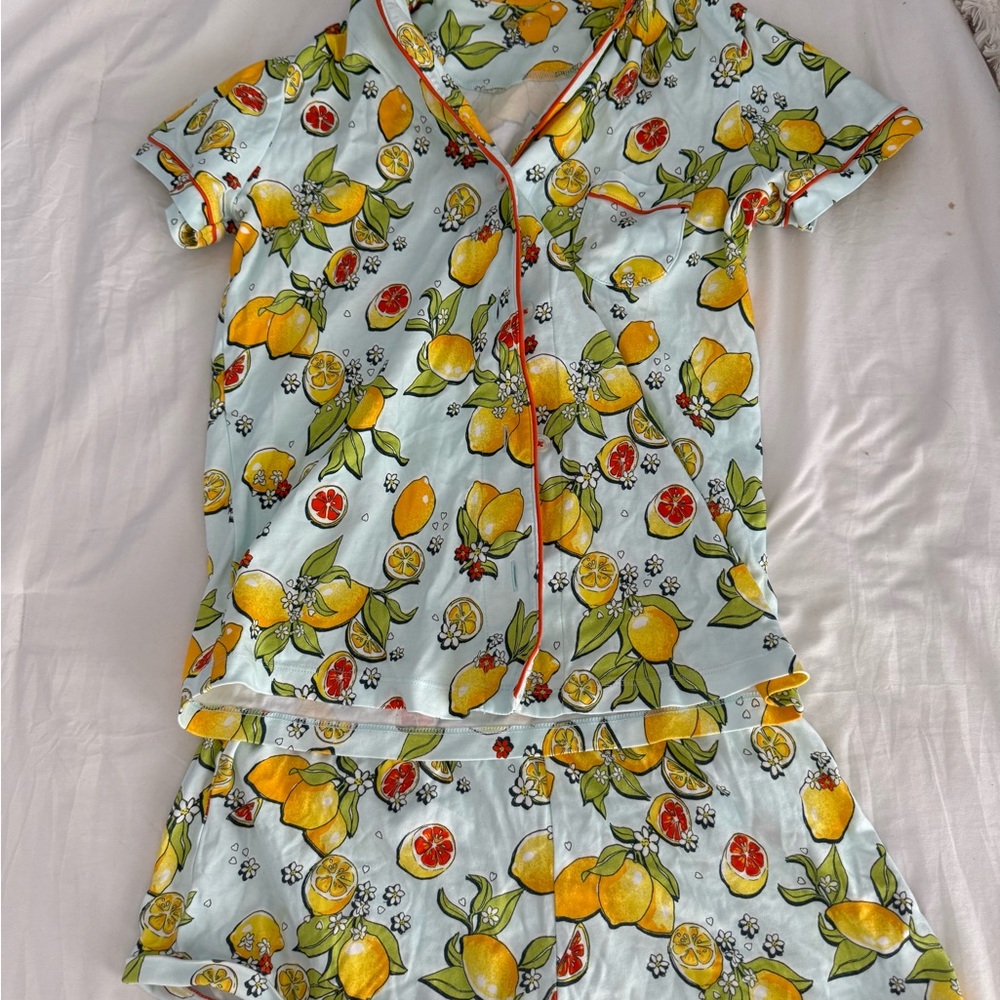 Roller Rabbit Lemon and Orange womens Pajama Set
